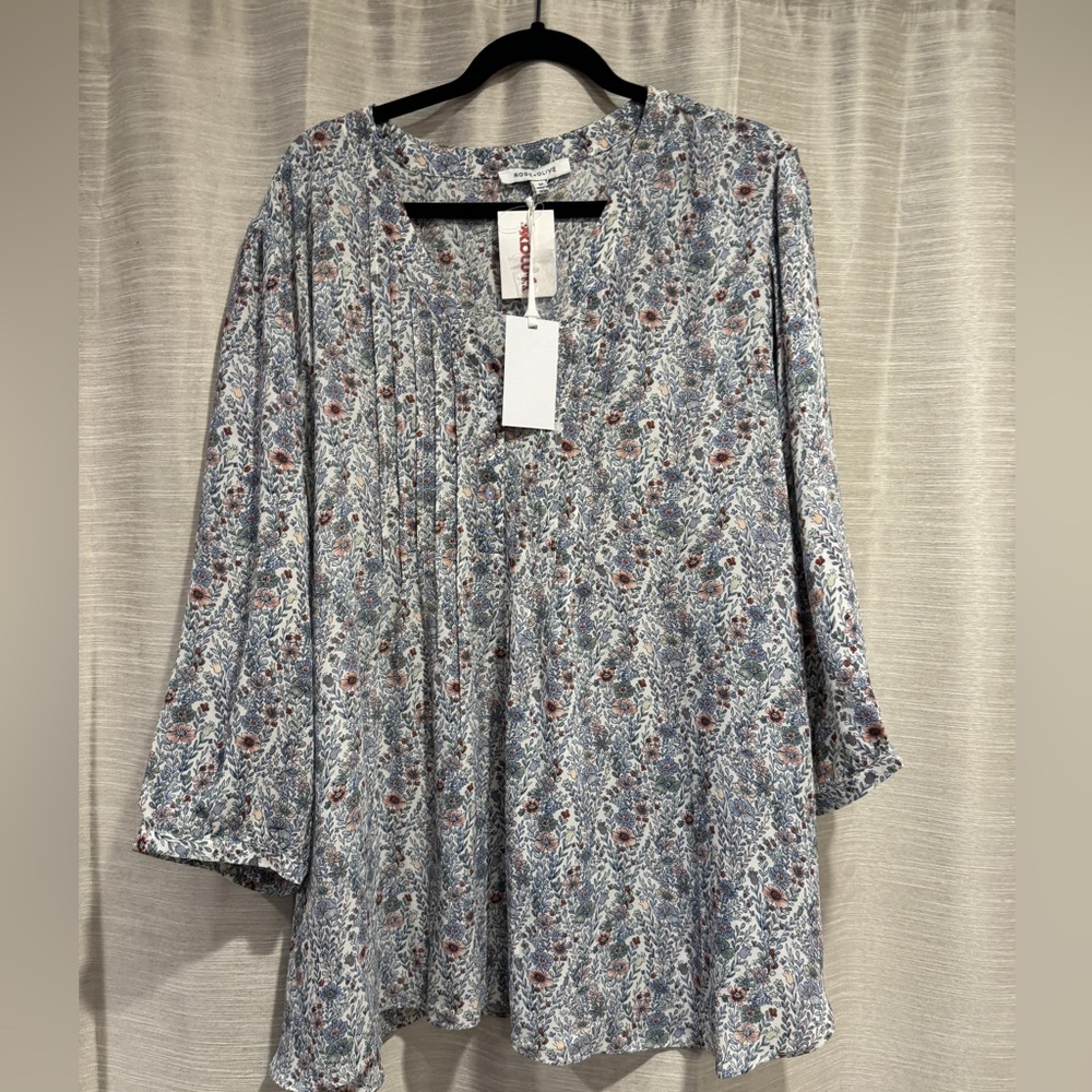 Plus Floral Blouse